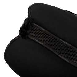 Tapis de selle JS CW-3DS louvre en forme intérieur en fausse laine Acavallo Noir