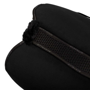 Tapis de selle JS CW-3DS louvre en forme intérieur en fausse laine Acavallo Noir