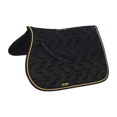 Zadeldek pony Derby Marine / goud / marine Marineblauw