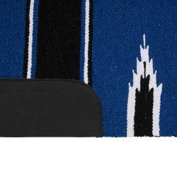Navajo-deken met leren patch Navajo-deken met leren patch