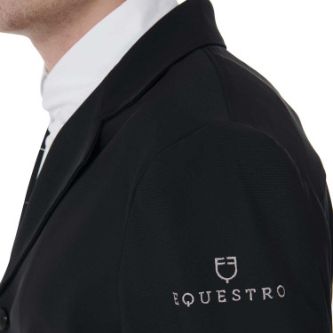 Veste de concours Equestro anatomique homme quatre boutons Noir