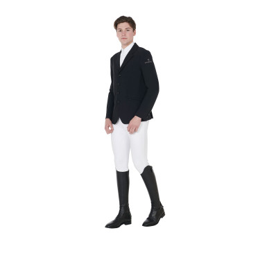 Veste de concours Equestro anatomique homme quatre boutons Noir