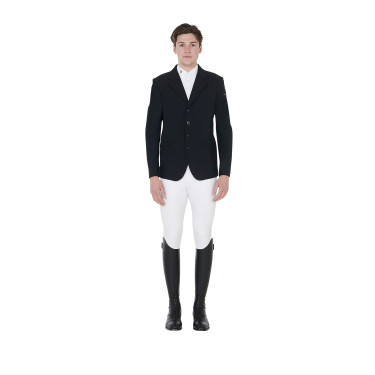Veste de concours Equestro anatomique homme quatre boutons Noir