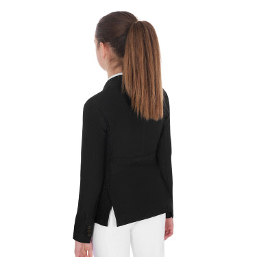 Veste de concours trois boutons fille en mesh Equestro Veste de concours trois boutons fille en mesh Equestro