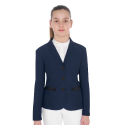 Veste de concours trois boutons fille en mesh Equestro