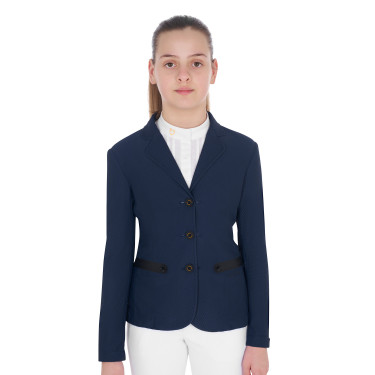Veste de concours trois boutons fille en mesh Equestro