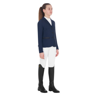 Veste de concours trois boutons fille en mesh Equestro Veste de concours trois boutons fille en mesh Equestro