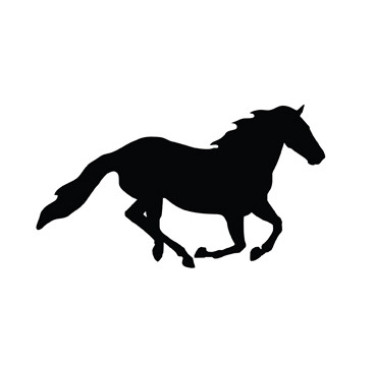 Sticker auto's HKM paard in galop