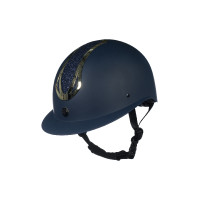 Casque HKM Illusion Bleu foncé / doré