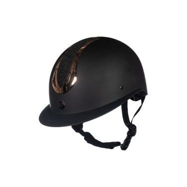 Casque HKM Illusion Noir / or rose