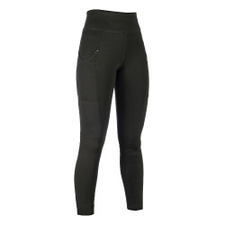 Leggings HKM Cosy II Style Vollbesatz 1/1 aus Silikon Kaki Groen Leggings HKM Cosy II Style Vollbesatz 1/1 aus Silikon Kaki Groen
