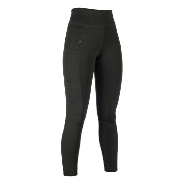 Leggings HKM Cosy II Style Vollbesatz 1/1 aus Silikon Kaki Groen Leggings HKM Cosy II Style Vollbesatz 1/1 aus Silikon Kaki Groen