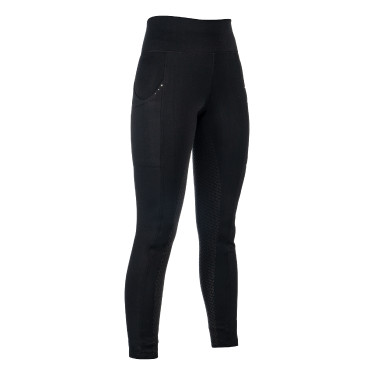 Legging HKM Cosy II Style fond 1/1 en silicone Noir