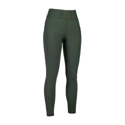Legging HKM Jil High Waist met siliconen kniestukken Olijfgroen Legging HKM Jil High Waist met siliconen kniestukken Olijfgroen