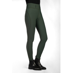 Legging HKM Jil High Waist met siliconen kniestukken Olijfgroen Legging HKM Jil High Waist met siliconen kniestukken Olijfgroen
