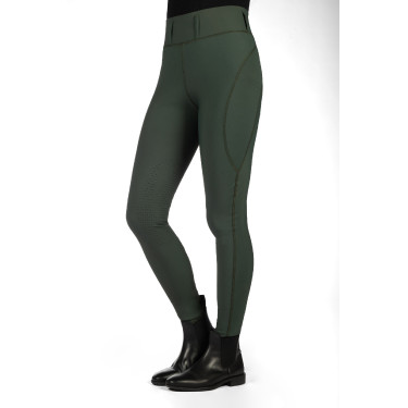 Legging HKM Jil High Waist met siliconen kniestukken Olijfgroen Legging HKM Jil High Waist met siliconen kniestukken Olijfgroen