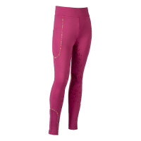 Legging HKM Polly full grip 1/1 en siliconen Magenta
