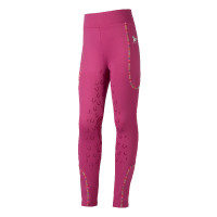 Legging HKM Polly full grip 1/1 en siliconen Magenta Roze Legging HKM Polly full grip 1/1 en siliconen Magenta Roze