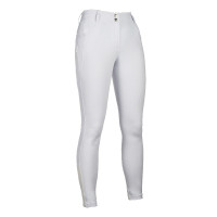 Broek HKM Ari middelhoge taille met siliconen kniestukken Wit