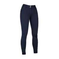 Broek HKM Ari middelhoge taille met siliconen kniestukken Donkerblauw Broek HKM Ari middelhoge taille met siliconen kniestukken Donkerblauw
