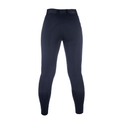 Broek HKM Ari middelhoge taille met siliconen kniestukken Donkerblauw Broek HKM Ari middelhoge taille met siliconen kniestukken Donkerblauw