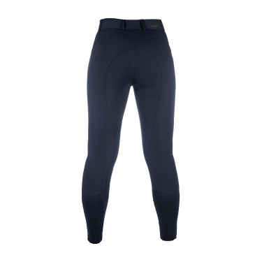 Broek HKM Ari middelhoge taille met siliconen kniestukken Donkerblauw Broek HKM Ari middelhoge taille met siliconen kniestukken Donkerblauw