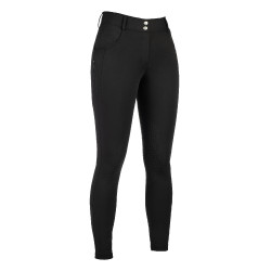 Pantalon HKM Ari taille moyenne basanes en silicone Noir Pantalon HKM Ari taille moyenne basanes en silicone Noir