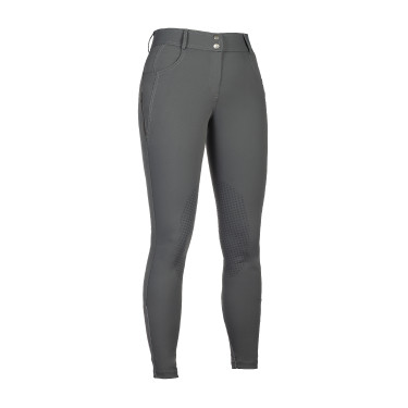 Broek HKM Ari middelhoge taille met siliconen kniestukken Grijs