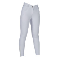 Pantalon HKM Ari taille moyenne fond 1/1 en silicone Blanc