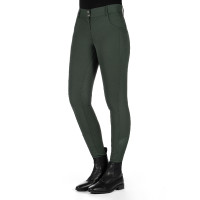Pantalon HKM Ari taille moyenne fond 1/1 en silicone Vert olive