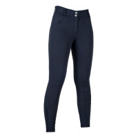 Pantalon HKM Ari taille moyenne fond 1/1 en silicone Bleu foncé