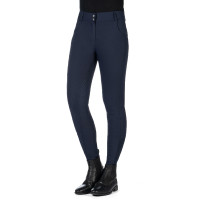 Pantalon HKM Ari taille moyenne fond 1/1 en silicone Bleu foncé