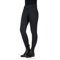 Pantalon HKM Ari taille moyenne fond 1/1 en silicone Noir