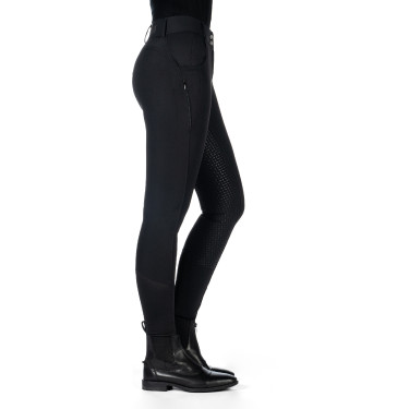 Broek HKM Ari middelhoge taille volledig siliconen zitvlak Zwart