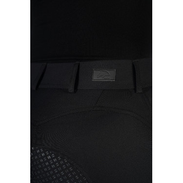 Pantalon HKM Ari taille moyenne fond 1/1 en silicone Noir