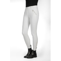 Pantalon HKM Lia taille haute fond 1/1 en silicone Blanc Pantalon HKM Lia taille haute fond 1/1 en silicone Blanc