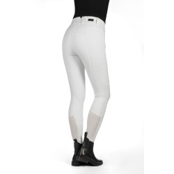 HKM Lia hoge taille broek met volledig siliconen zitvlak Wit HKM Lia hoge taille broek met volledig siliconen zitvlak Wit