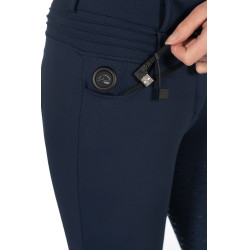 Pantalon chauffant HKM Comfort Style 1/1 en silicicone Bleu foncé Pantalon chauffant HKM Comfort Style 1/1 en silicicone Bleu foncé