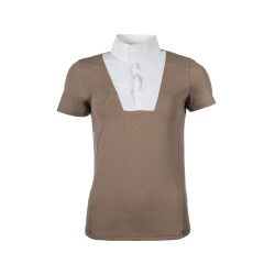 Wedstrijdpolo HKM Virginia korte mouwen Taupe Bruin Wedstrijdpolo HKM Virginia korte mouwen Taupe Bruin