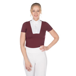 Polo de concours HKM Virginia manches courtes Bordeaux Polo de concours HKM Virginia manches courtes Bordeaux