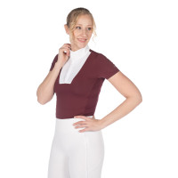 Polo de concours HKM Virginia manches courtes Taupe Marron Polo de concours HKM Virginia manches courtes Taupe Marron