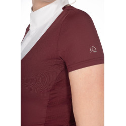 Polo de concours HKM Virginia manches courtes Bordeaux Polo de concours HKM Virginia manches courtes Bordeaux