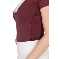 Polo de concours HKM Virginia manches courtes Bordeaux Polo de concours HKM Virginia manches courtes Bordeaux