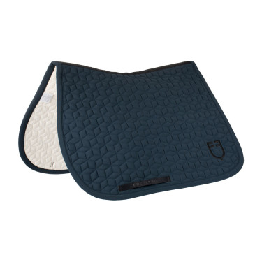 Springzadeldek met kubusvormige doorgestikte stof van Equestro Marine Marineblauw
