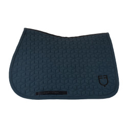 Springzadeldek met kubusvormige doorgestikte stof van Equestro Marine Marineblauw Springzadeldek met kubusvormige doorgestikte stof van Equestro Marine Marineblauw
