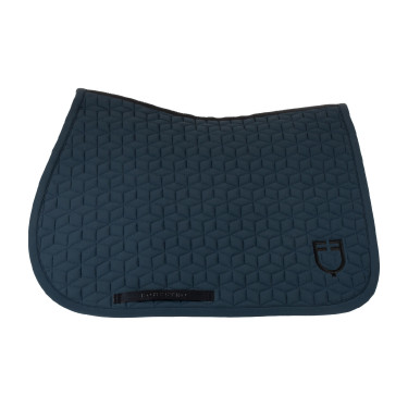 Springzadeldek met kubusvormige doorgestikte stof van Equestro Marine Marineblauw Springzadeldek met kubusvormige doorgestikte stof van Equestro Marine Marineblauw