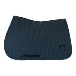 Tapis de selle de saut en matelassage cubique Equestro Marine Bleu marine Tapis de selle de saut en matelassage cubique Equestro Marine Bleu marine