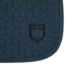 Springzadeldek met kubusvormige doorgestikte stof van Equestro Marine Marineblauw Springzadeldek met kubusvormige doorgestikte stof van Equestro Marine Marineblauw