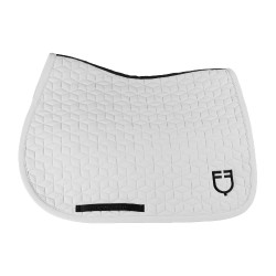 Tapis de selle de saut en matelassage cubique Equestro Blanc Tapis de selle de saut en matelassage cubique Equestro Blanc