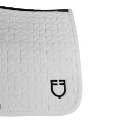 Tapis de selle de saut en matelassage cubique Equestro Blanc Tapis de selle de saut en matelassage cubique Equestro Blanc